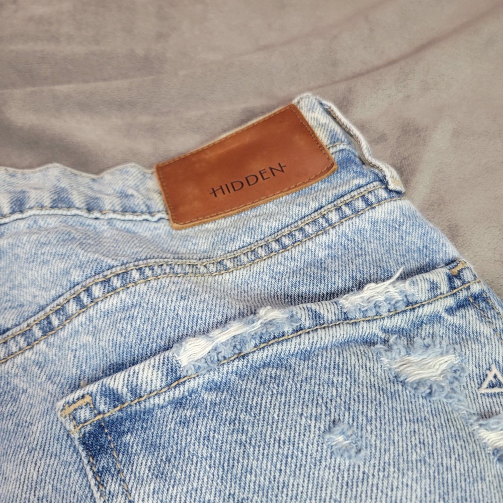 Hidden Jeans Los Angeles Wide Leg Distressed Light Wash‎ Denim HD9109D-M Size 29 - Picture 8 of 11